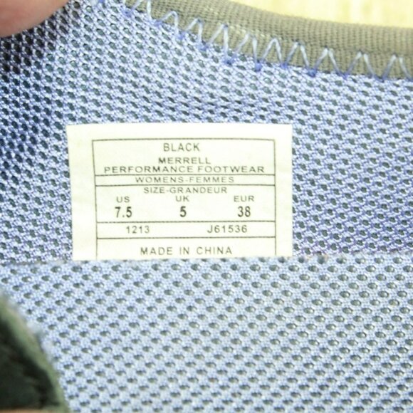 Merell Enlighten Glitz Breeze Black Nylon Front Zip Flat Loafer Shoes Size 7.5 - Picture 8 of 9